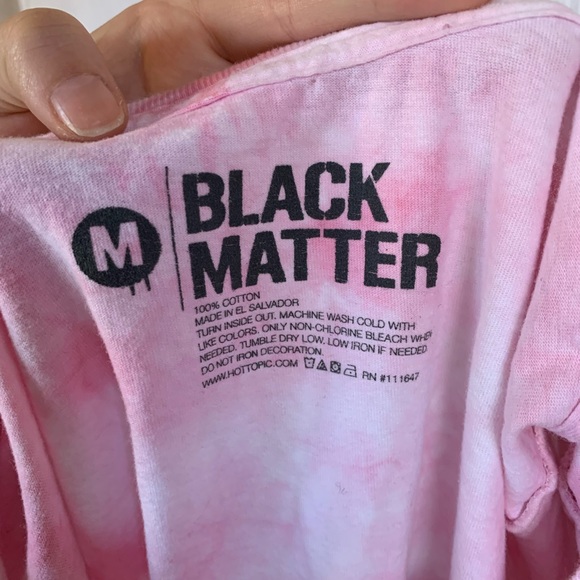 Black Matter Womens Pink Tie Dye Rose T-Shirt Size M - Picture 5 of 5